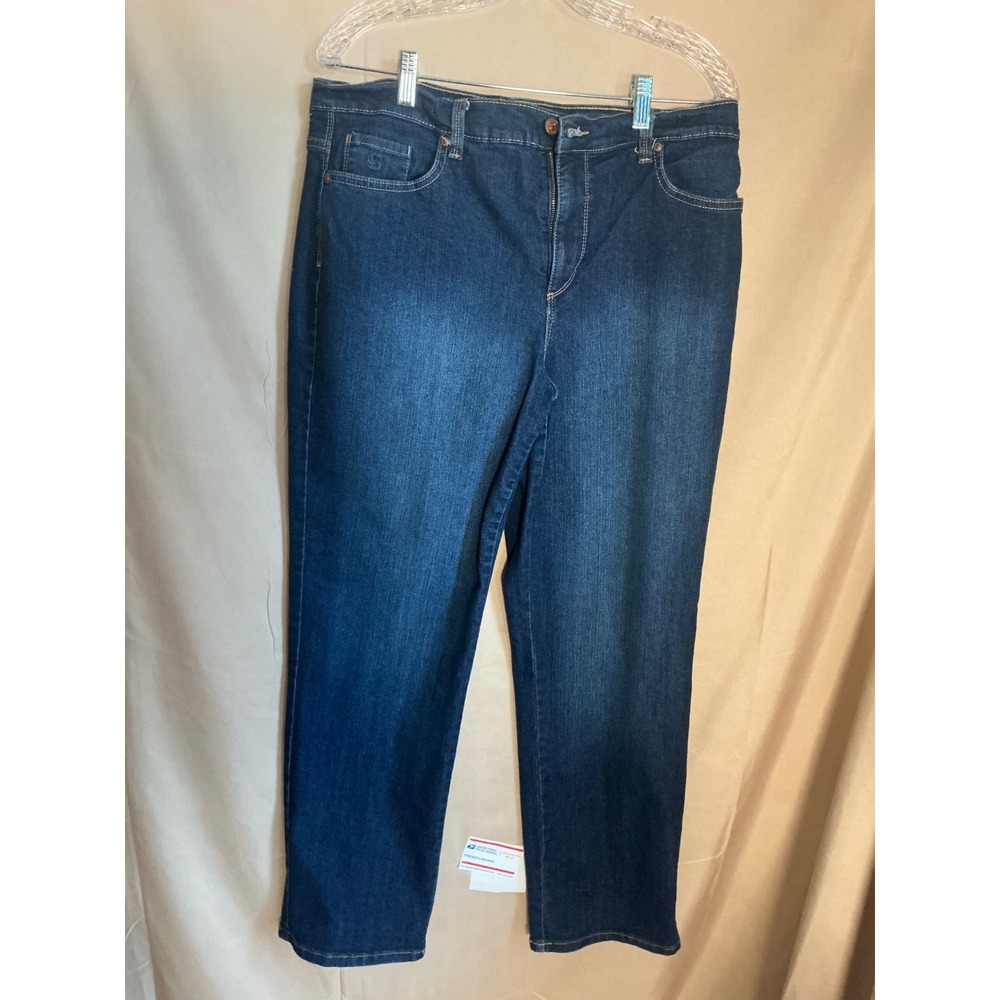 Gloria Vanderbilt Amanda Jeans Womens 14S Blue Excellent Straight High Rise